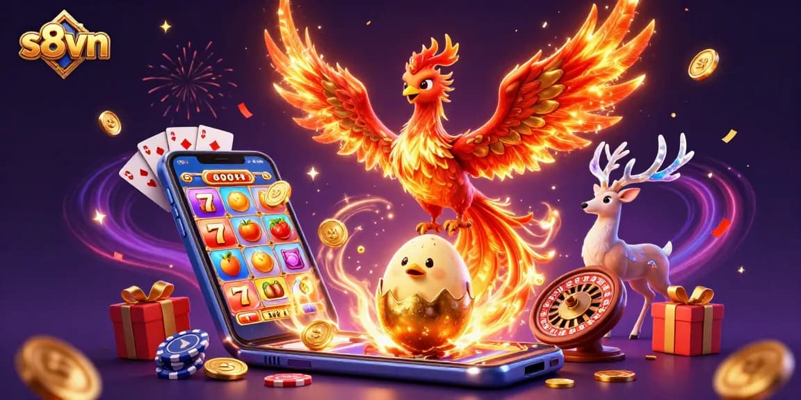 Experience thrilling gaming action with s8vn in an illustrated casino scene full of excitement.