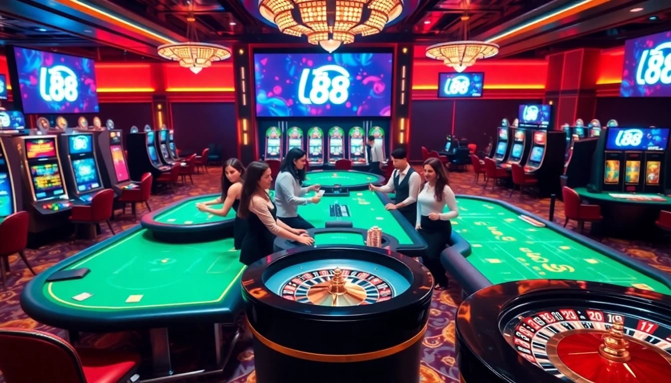 Enjoying a thrilling game at lode 88 casino table surrounded by vibrant gambling atmosphere.