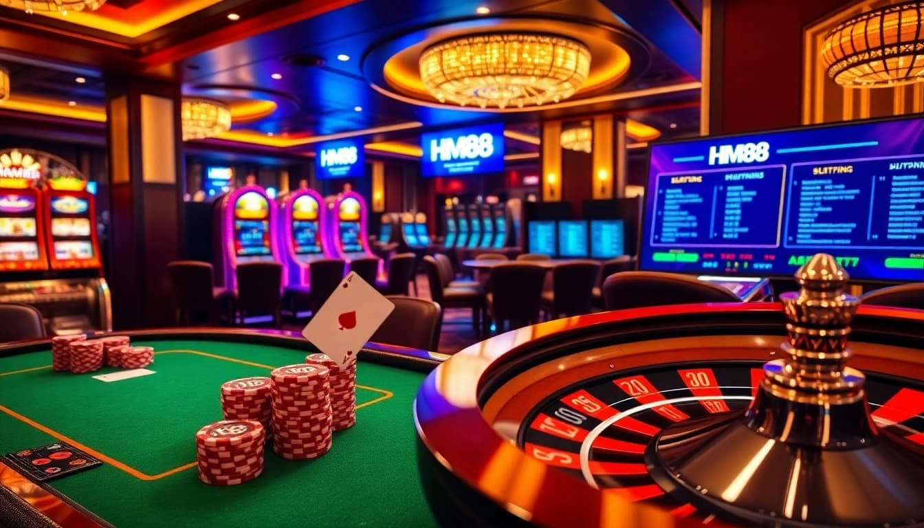 HM88 poker chips stacking with strategic betting at a premium casino table