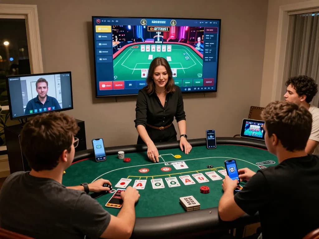 Player engaging in online casino game at 68gamebaivn platform with dynamic dealer interaction.