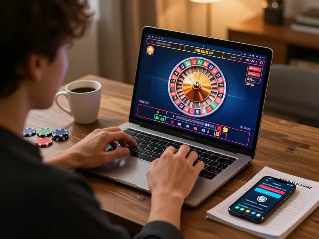 Competitively engaging in online roulette gameplay at home with VA88 platform.