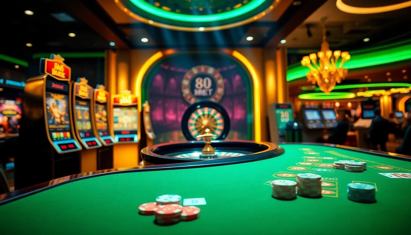 Engaging gambling action on 8kbet8.asia with vibrant slot games and roulette excitement.