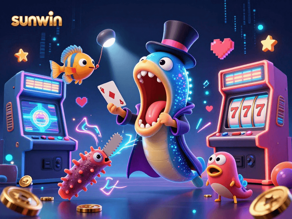 Experience thrilling card tricks with the sunwin magical sea creatures in an underwater casino.