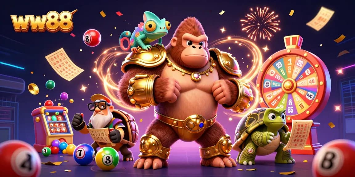 Spin the reels of excitement at ww88 with a vibrant 3D casino adventure featuring a gorilla king and more.
