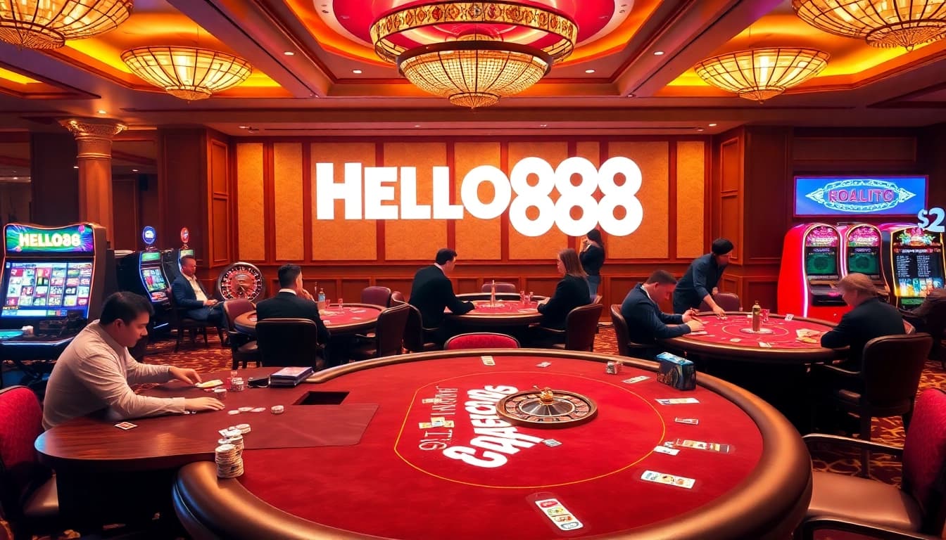 Experience the thrill of HELLO88 casino games with vibrant tables and exciting action.