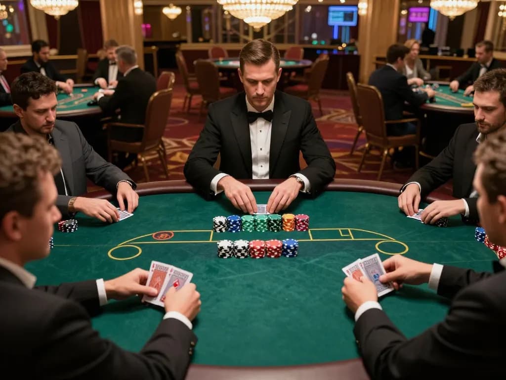 Players engage in competitive poker games at KO668 casino, showcasing strategic gameplay and excitement.