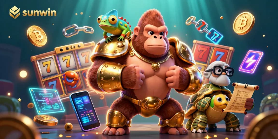 Experience thrilling gameplay with sunwin in a vibrant 3D casino scene featuring engaging slot mechanics.