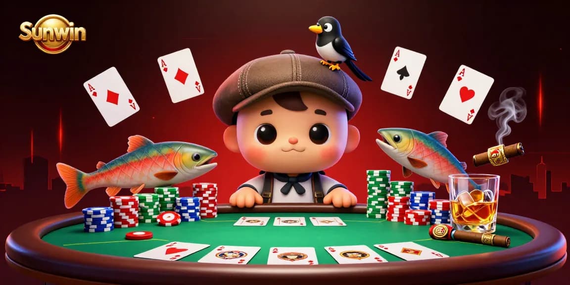 Win big at Sunwin with vibrant casino adventure featuring Nessie and friends!