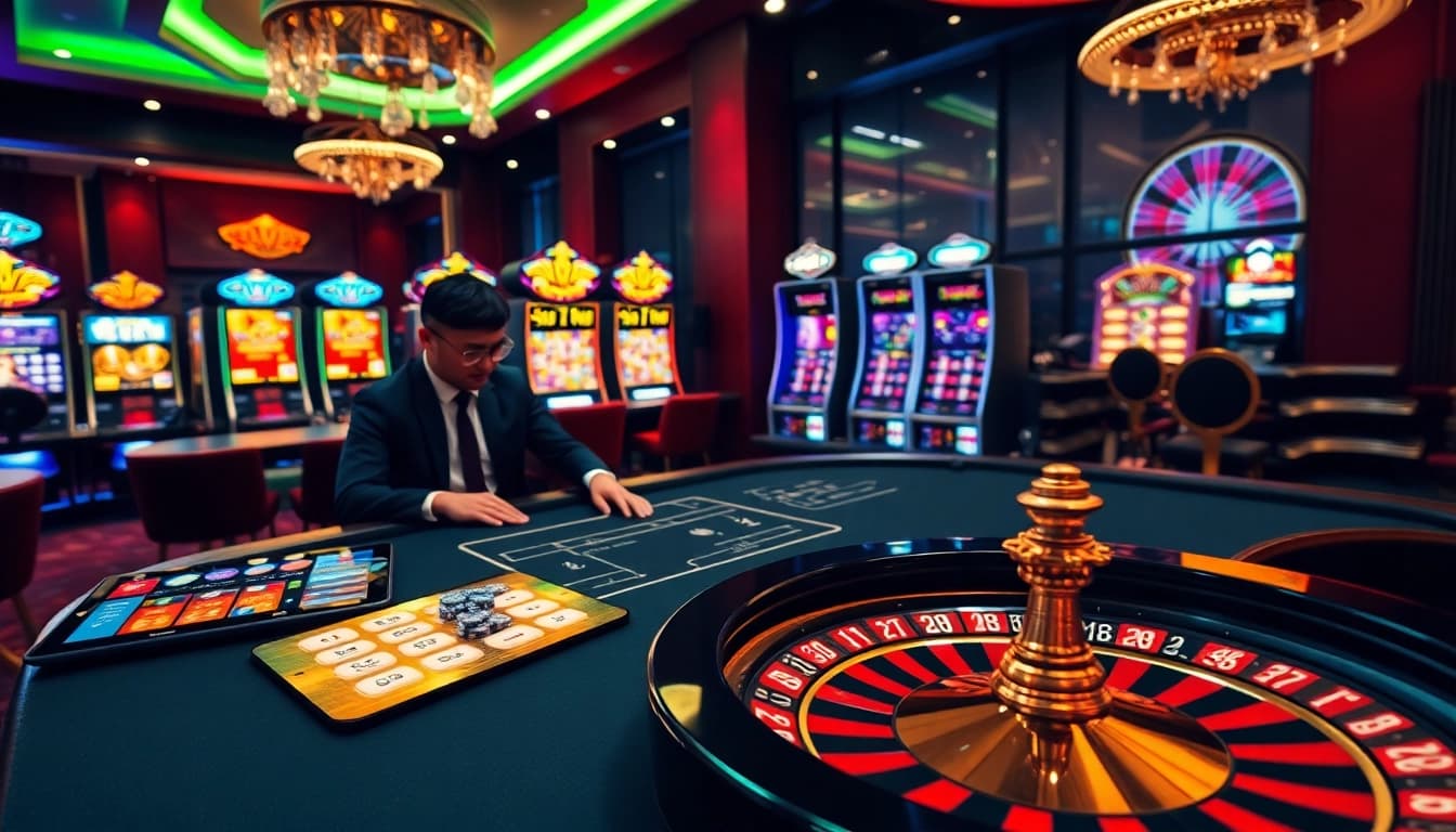 Experience the excitement of online gaming at https://sunwin5.org/ with thrilling casino tables and vibrant gaming elements.