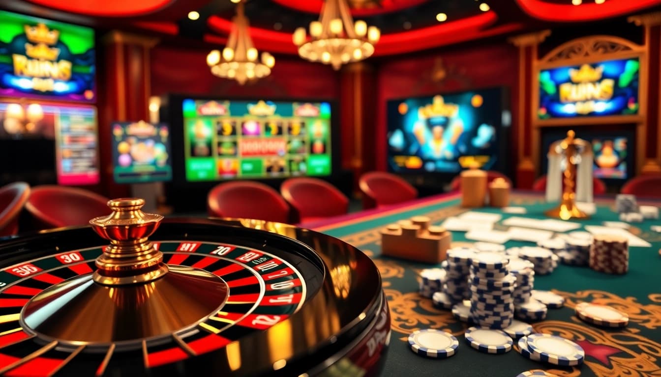 Experience thrilling gameplay at king 88 with vibrant casino elements and luxurious poker chips.
