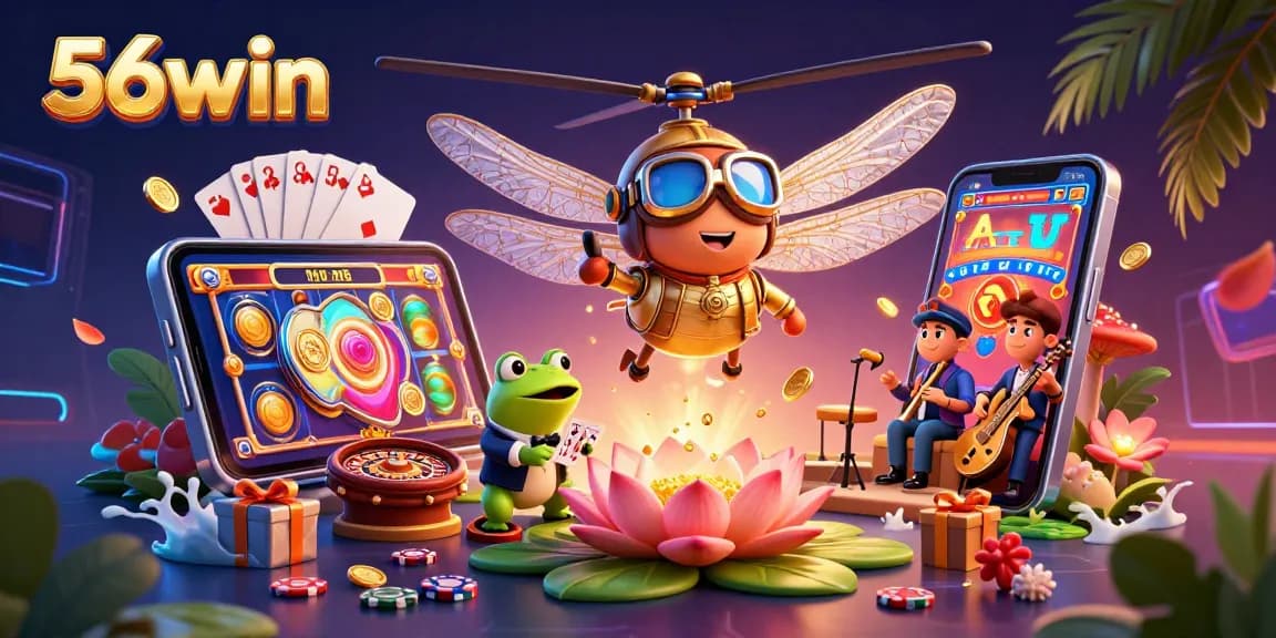 Win big at 56win’s vibrant casino scene with 3D characters and exciting gambling elements.