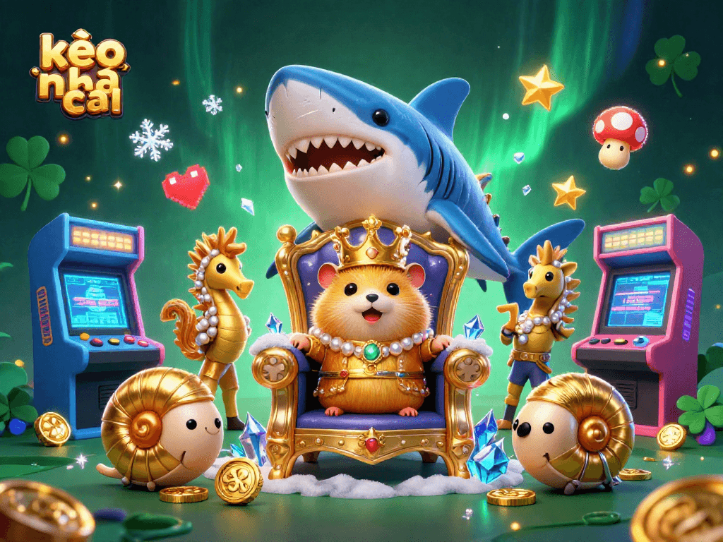 Engage with kèo nhà cái as the golden hamster king rules his dynamic gaming kingdom