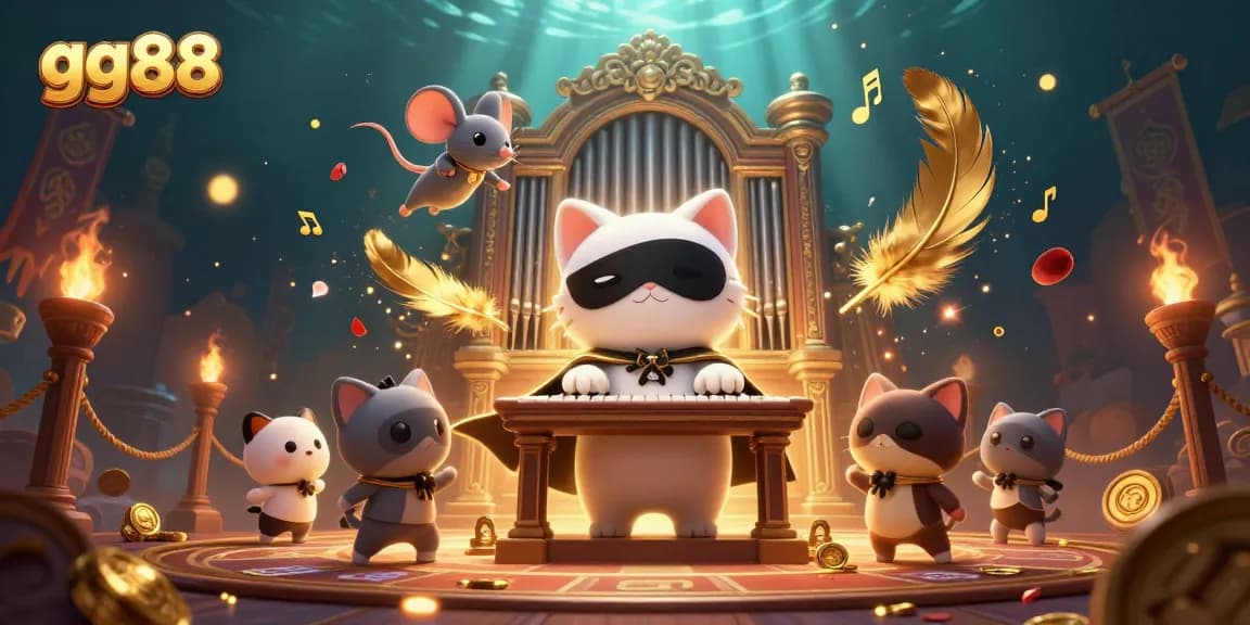 Engage with gg88, enjoying dynamic casino adventures among acrobatic characters and vibrant gaming elements.