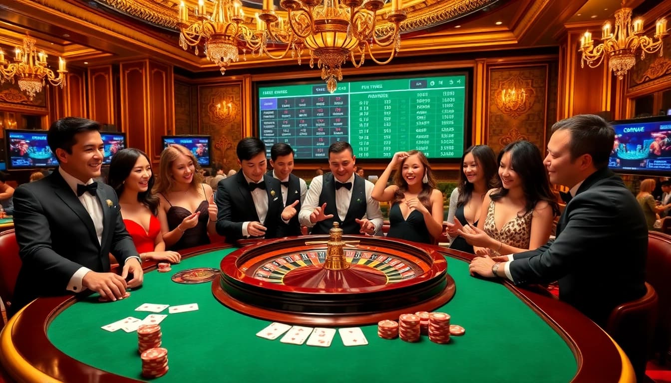 Experience thrilling gameplay at uu88 com, featuring breathtaking casino visuals of poker chips and roulette wheels.