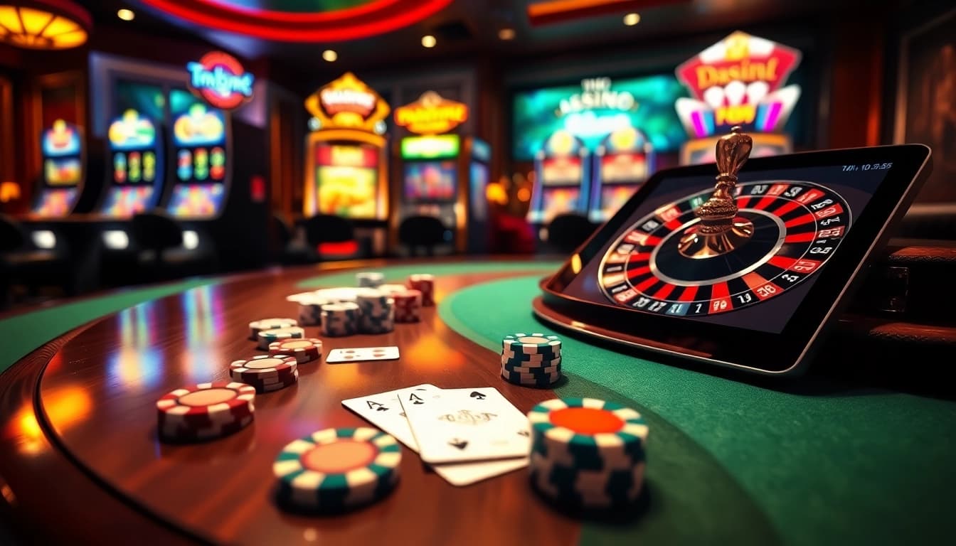 Experience thrilling online gaming at https://f8bet.net.in/, featuring luxurious casino tables and exciting slot machines.