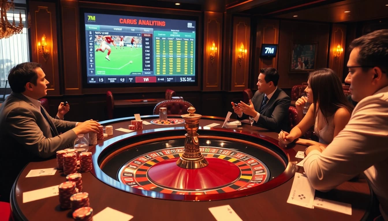 Engaging casino scene showcasing dynamic elements from 7m cn live betting.