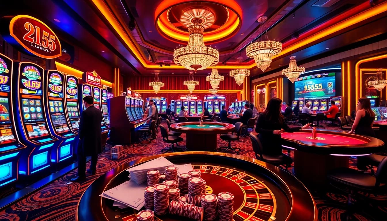 Players engaging in thrilling games at the BL555 casino platform, showcasing excitement and strategy.