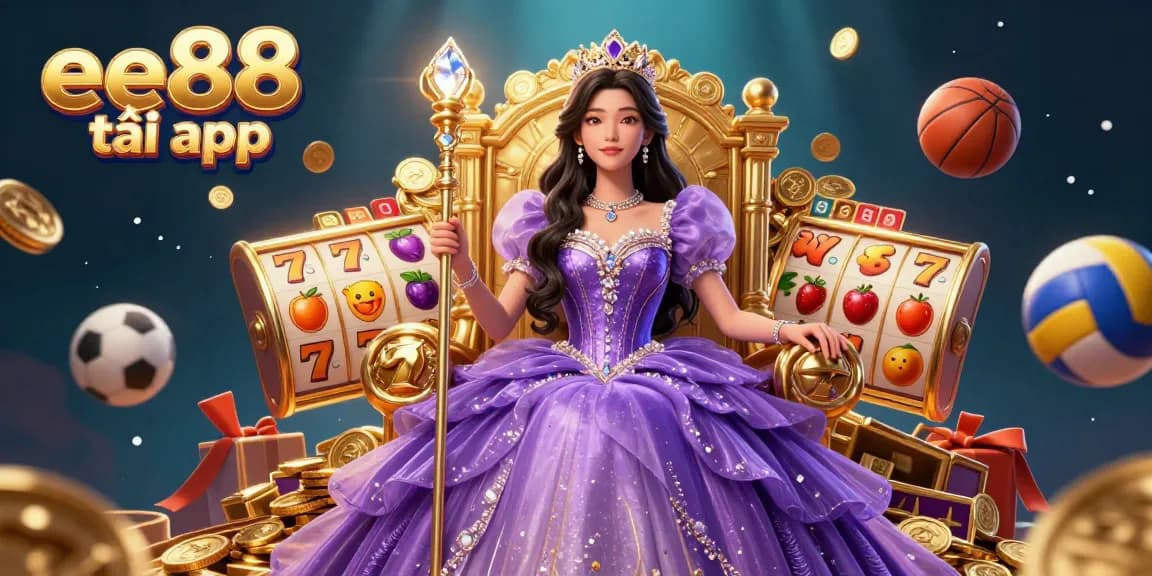 Engage in thrilling gameplay with ee88 tải app while surrounded by vibrant game elements and a regal atmosphere.