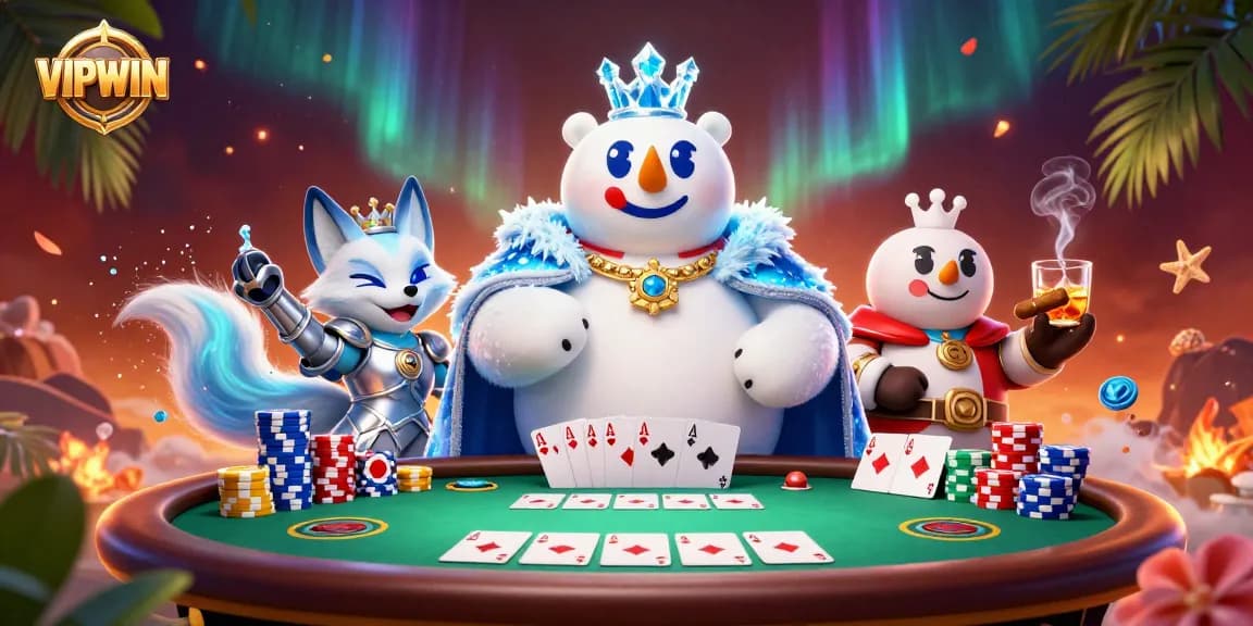 Experience thrilling gameplay at VIPWIN with vivid poker scenes and dynamic characters.