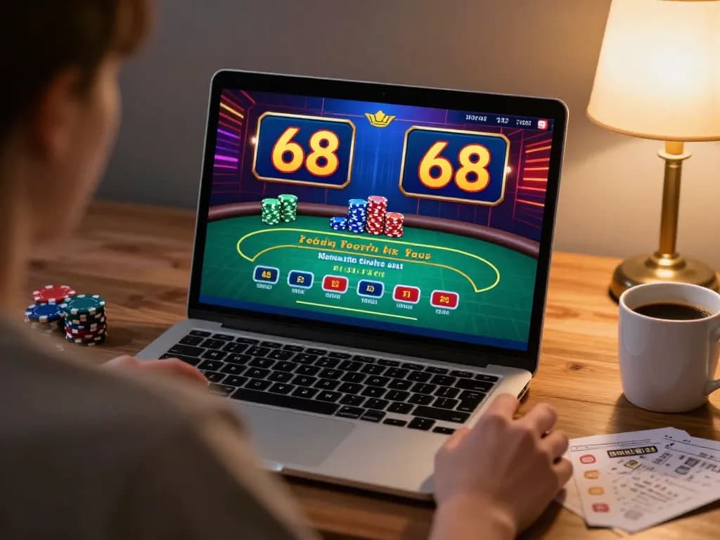 Twin68 online gameplay session showing excited player getting ready to place a bet.