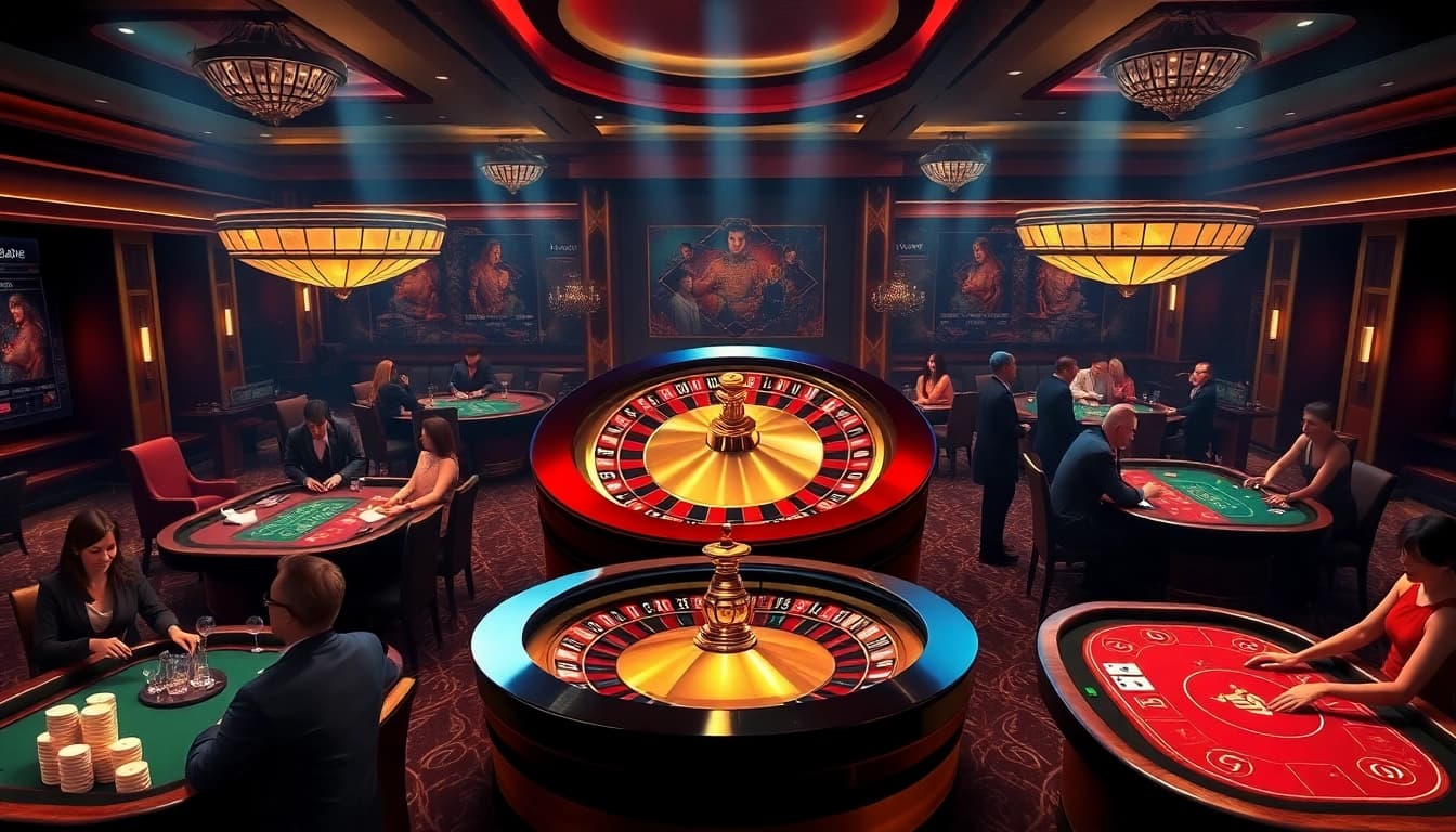 Experience the excitement of gambling at OK8386 with vibrant casino tables and engaging gameplay.