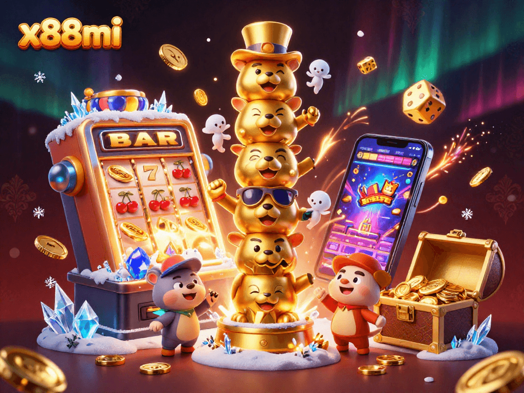 Engage with the x88mi slot experience featuring vibrant game elements and a colorful casino ambiance.