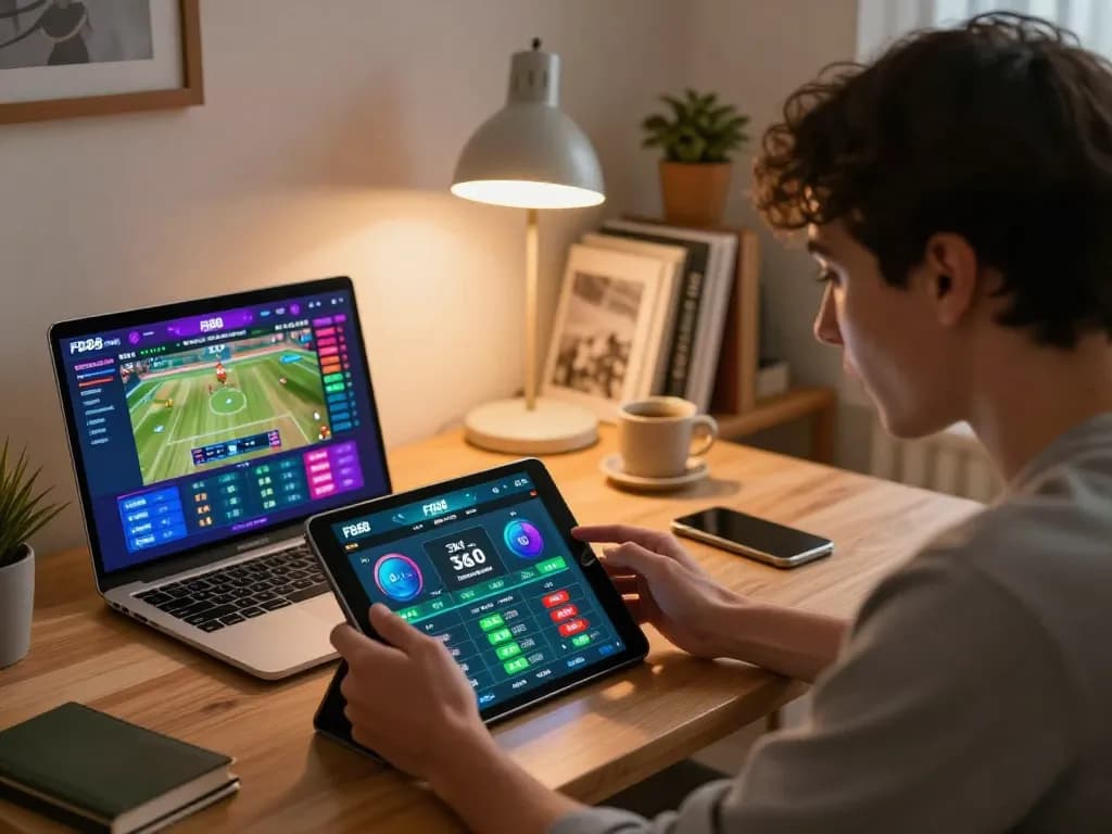 Engaging with live sports betting on FB88, showcasing exciting odds and game stats.