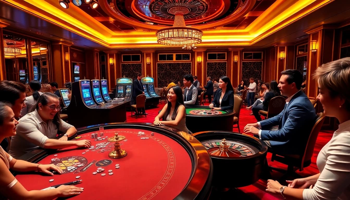 Experience thrilling games at https://tv88.network/, players winning big at luxurious casino tables.