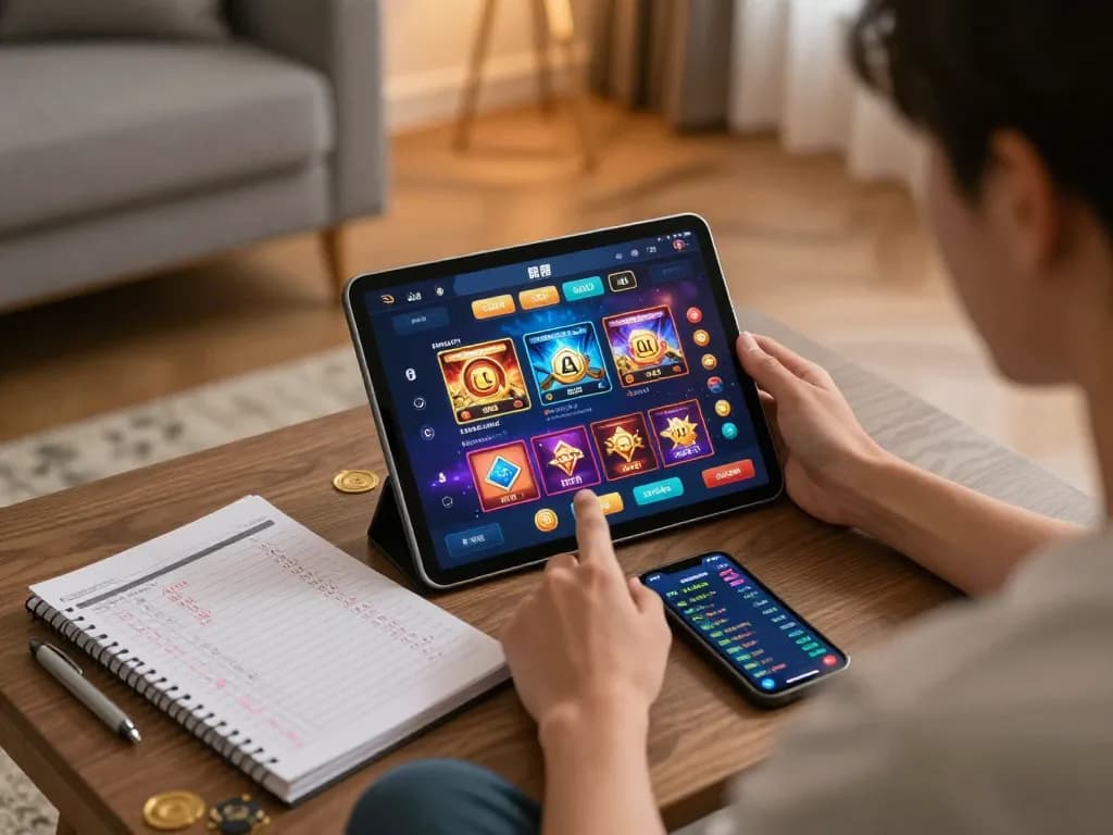 Tin88 user enjoying online gaming with dynamic betting options on a tablet in a cozy home
