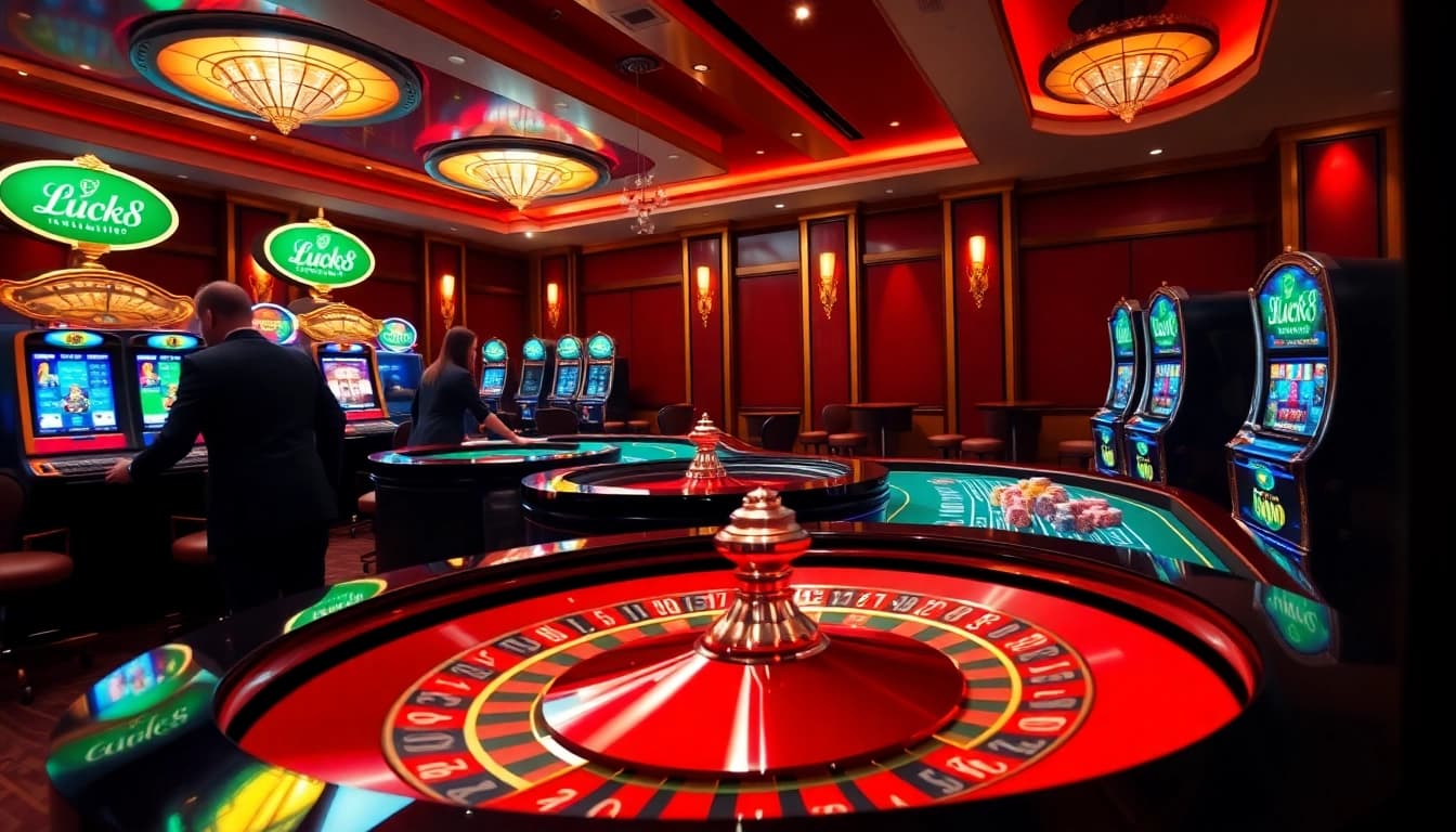 Experience thrilling gaming excitement at Luck8 with dynamic roulette and poker gameplay.
