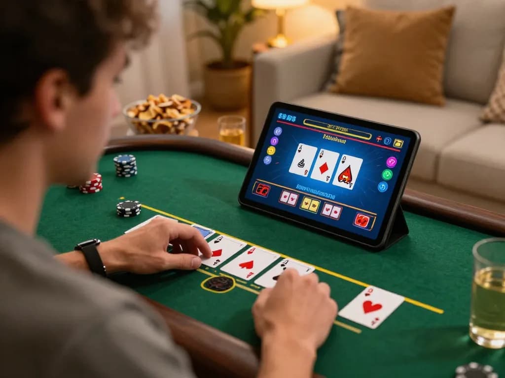 Experience online gaming at https://go8.agency/ with engaging live dealer blackjack gameplay at home.