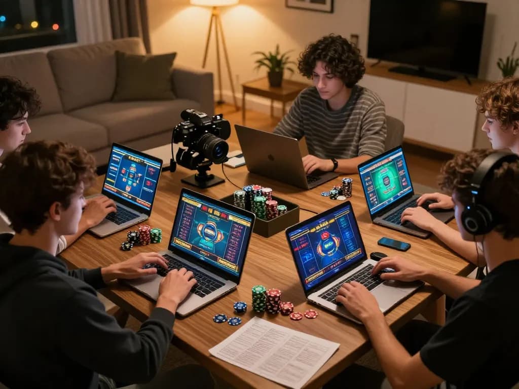 Players enjoying diverse games while using 79KING1 online casino in a cozy setting.