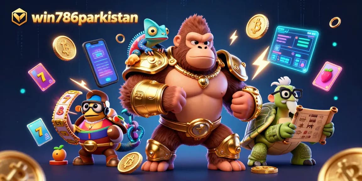 Join the thrilling world of win786parkistan with vibrant gaming elements and dynamic characters!