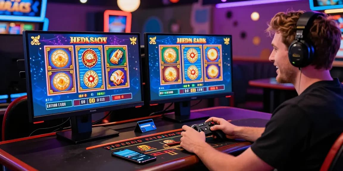 UK player enjoying a credit card casino experience at https://euf.co.uk with vibrant gaming atmosphere and immersive decor.