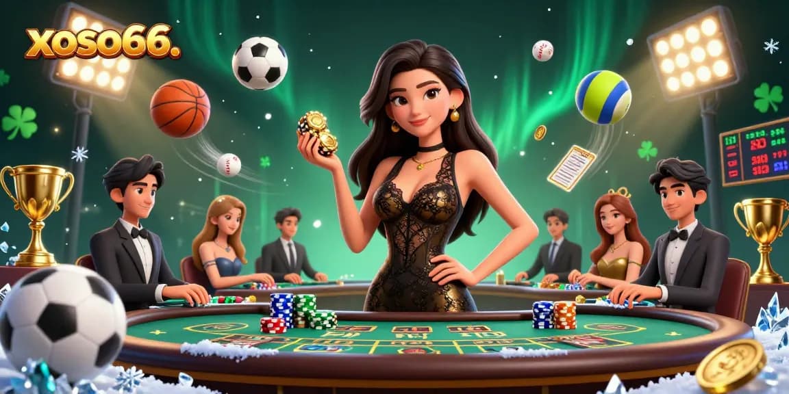 Experience the excitement at xoso66. with a confident player at a VIP baccarat table in an exquisite casino atmosphere.