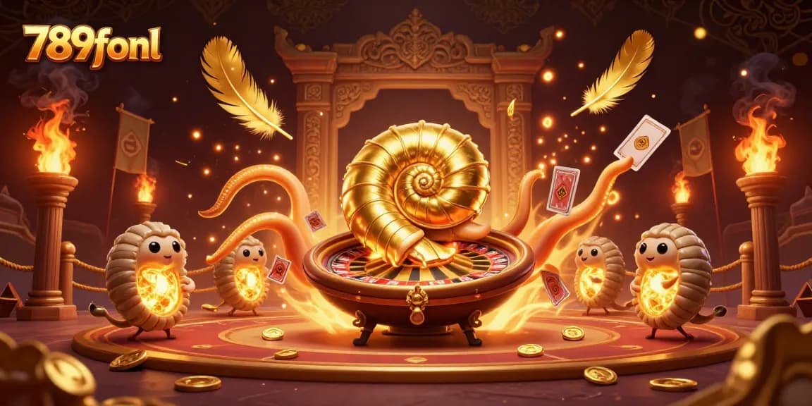 Experience thrilling gameplay with the 789fonl gaming adventure featuring an ancient giant nautilus and vibrant casino elements.