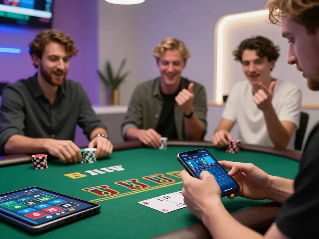 Players enjoying danhlodeonline on a smartphone during an exciting live dealer blackjack game.