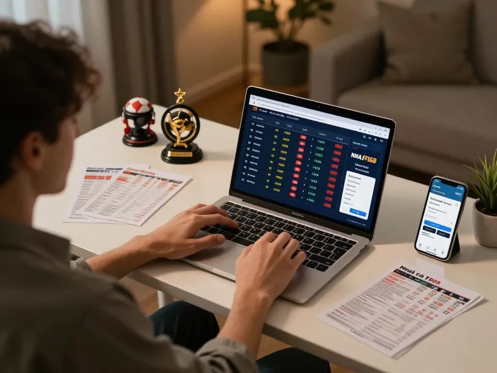 Engaging in sports betting on NHÀ CÁI F168 while enjoying a comfortable home environment.