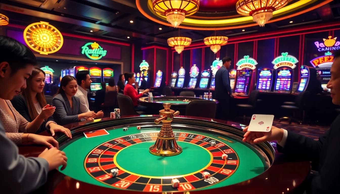 Exciting casino action at 789win with roulette, poker chips, and a vibrant gaming atmosphere.