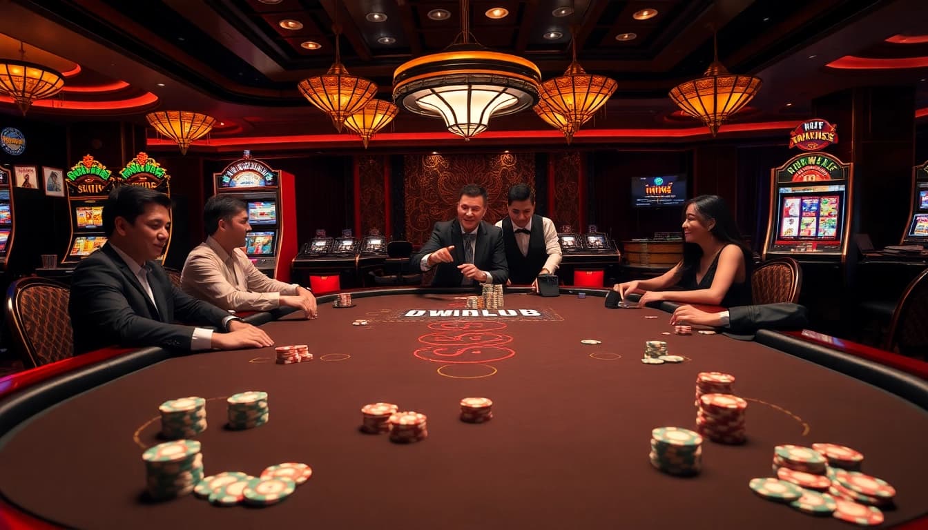 IWIN Club offers an exhilarating poker experience at a high-stakes table with professional players.