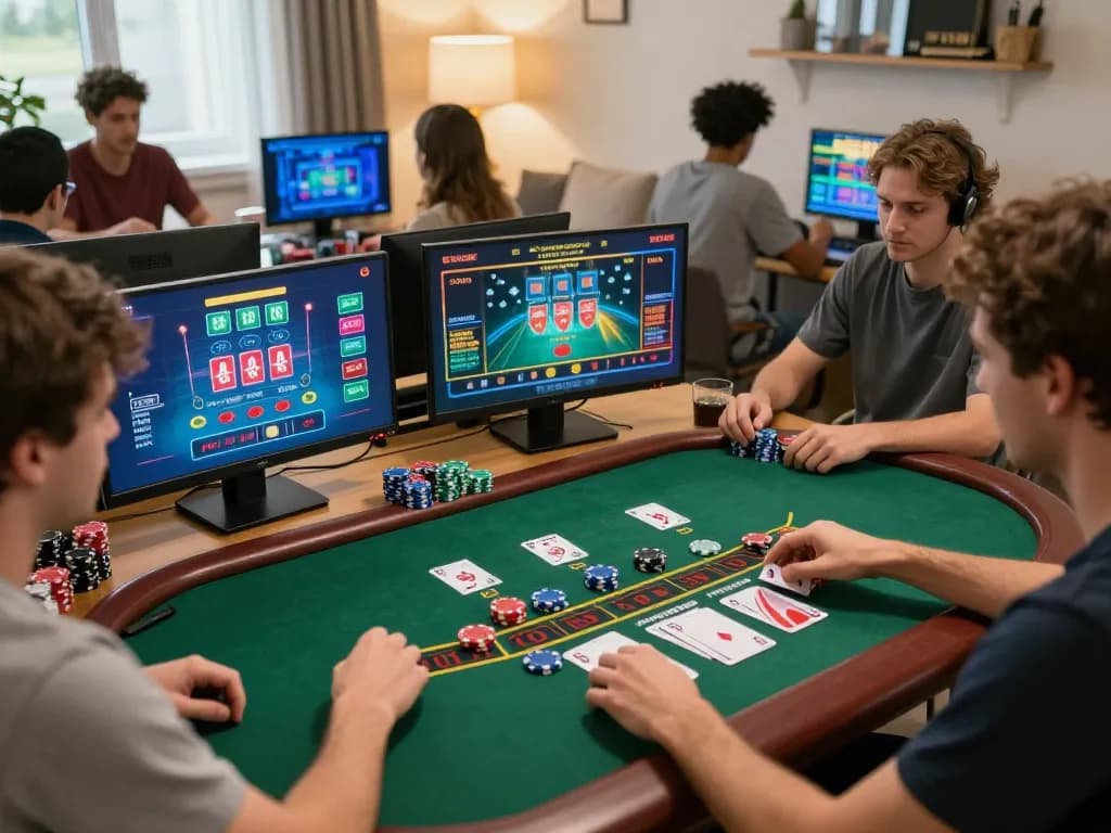 Cakhiatv players engaging in online gambling with live dealer games, showcasing strategic gameplay and excitement.