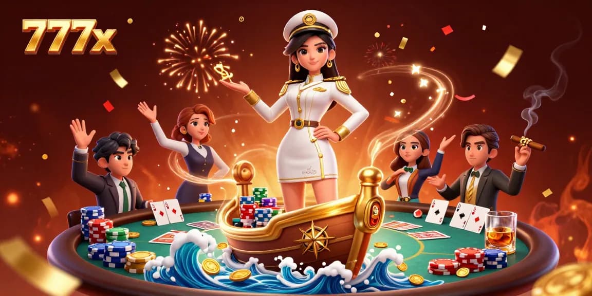 Experience thrilling wins and excitement at 777x with dynamic poker action and colorful casino elements.