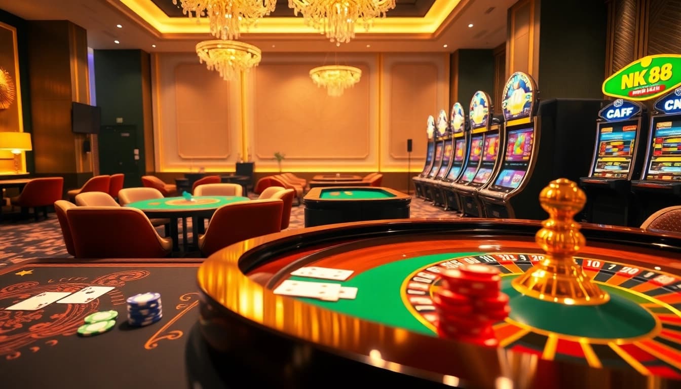 Experience thrilling moments at NK 88 casino with vibrant tables and exciting games.