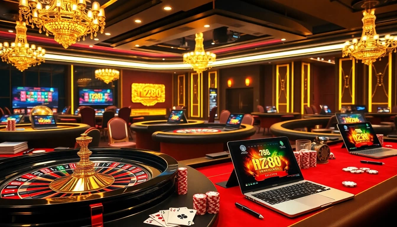 Experience the excitement of gambling with hz88 com at an elegant casino table.