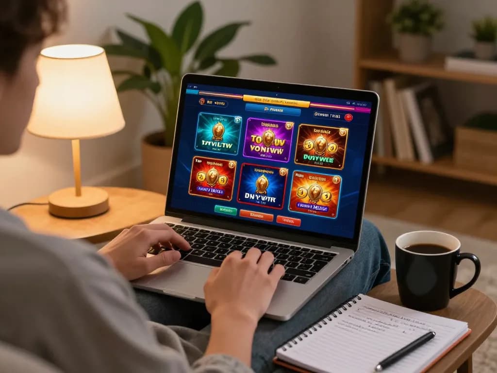 Engaging in strategic online gaming at https://x88.design/, a player explores various betting options on their laptop.