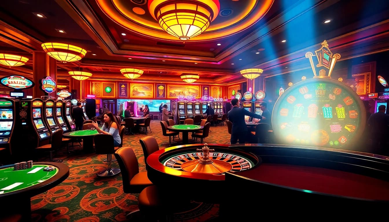 Engaging online gambling scene showcasing the vibrant offerings at https://hb88.clinic/ with interactive casino elements.