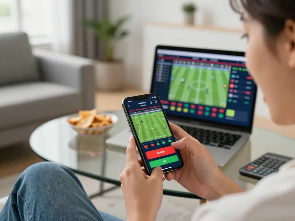 Placing bets using smartphone in logical excitement for Link truy cập Rik88 online gambling.