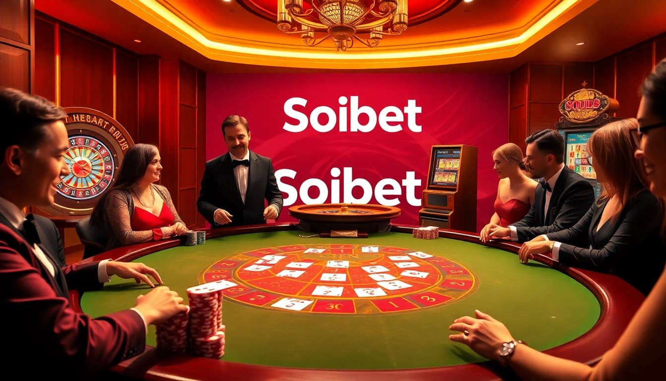 Engaging blackjack game at Soibet ไทย with enthusiastic players and a winning atmosphere.