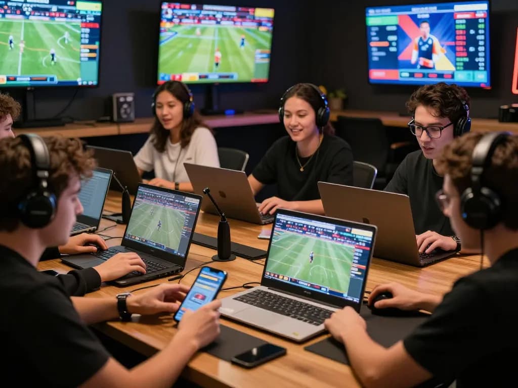 Exciting online sports betting scene featuring vaobong88 1gom enthusiasts engaged in dynamic gameplay.
