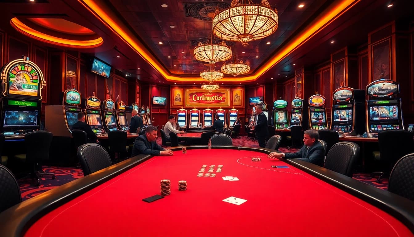 Experience thrilling casino action and latest films with "phim moi" showcasing a vibrant poker table.